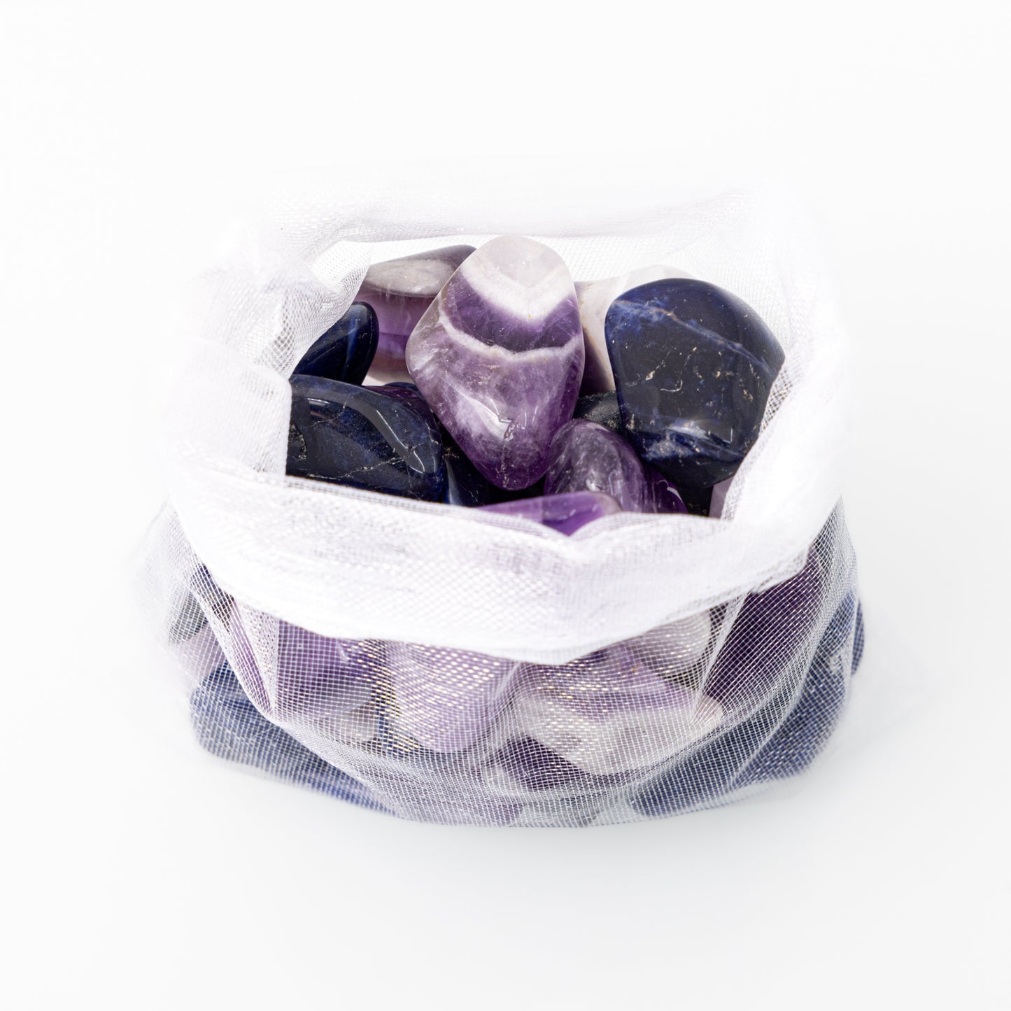 Crystal Infused Mug w/ Amethyst & Sodalite Tumbled Crystals