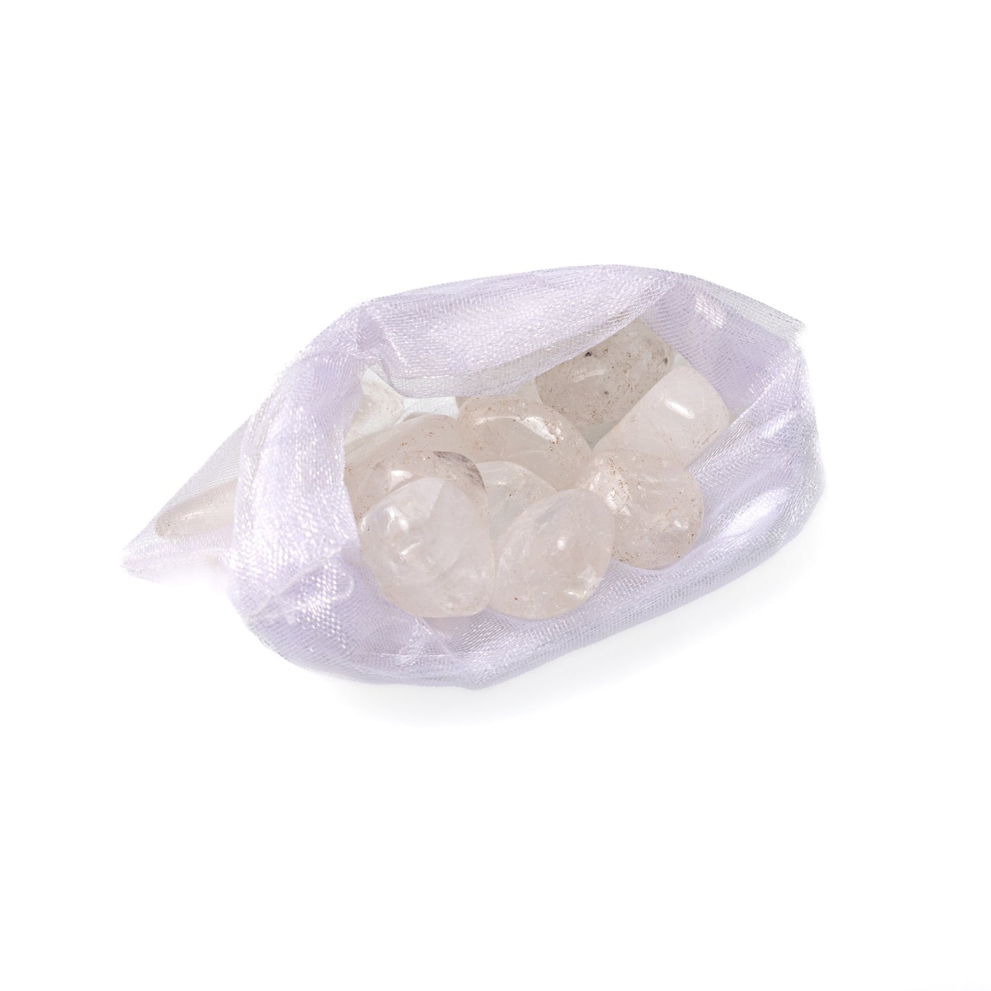 22 Tumbled Pieces of Clear Quartz