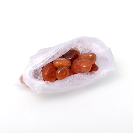 Bag of 22 Tumbled Pieces of Carnelian