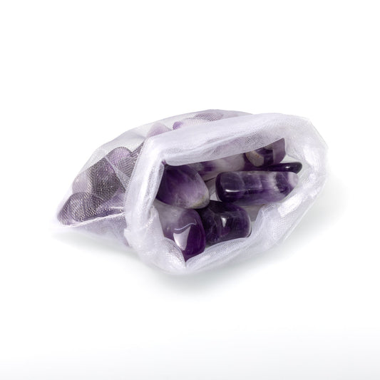 22 Tumbled Pieces of Amethyst
